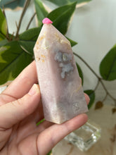 Load image into Gallery viewer, Flower Agate x Pink Amethyst Tower #27
