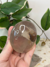 Load image into Gallery viewer, Ice Star Rose Quartz Palm With Hematoid Quartz and Pyrite Suns #66
