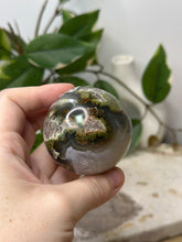 Load image into Gallery viewer, Scenic Moss Agate Sphere #102
