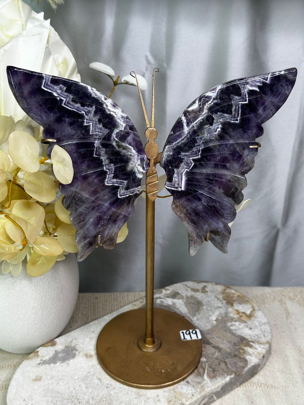 Chevron Amethyst Butterfly Wings *Imperfect*