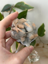 Load image into Gallery viewer, Sugary Peach Stillbite On Vibrant Blue Chalcedony Specimen #86
