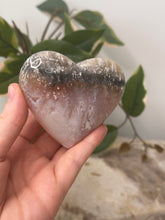 Load image into Gallery viewer, Pink Plume Agate Heart #62
