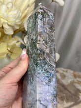 Load image into Gallery viewer, *Imperfect* LRG Moss Agate Tower #66
