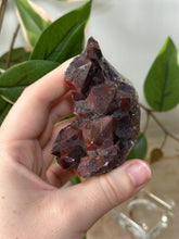 Load image into Gallery viewer, Glittery Deep Red/Purple Amethyst with Hematite Inclusions Cluster #70
