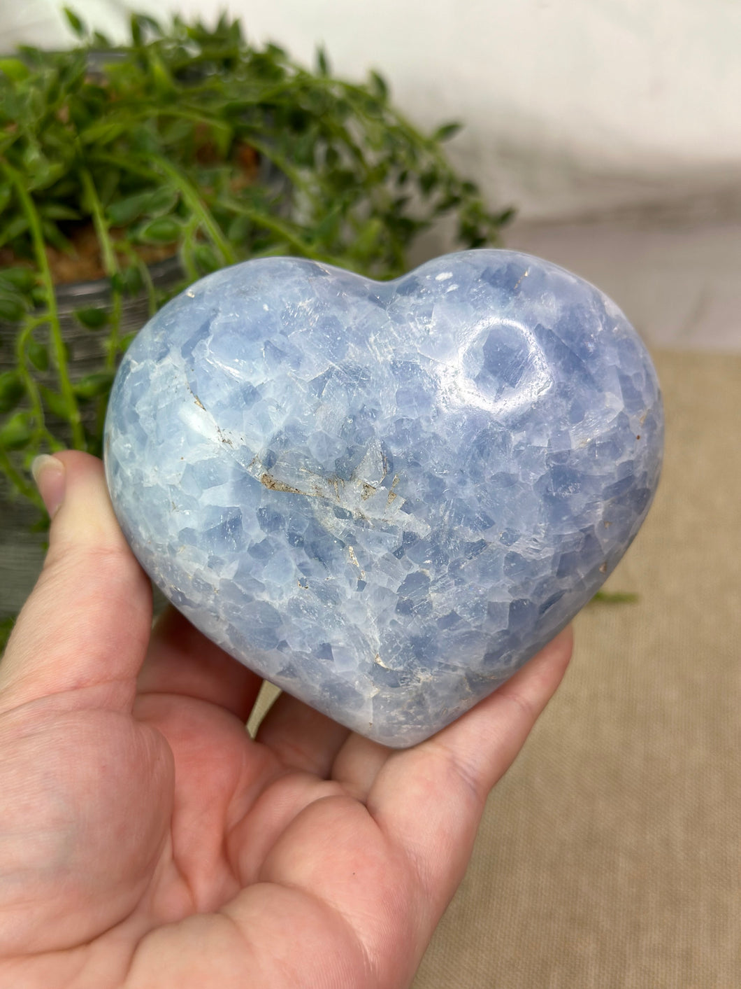 LRG Blue Calcite Heart