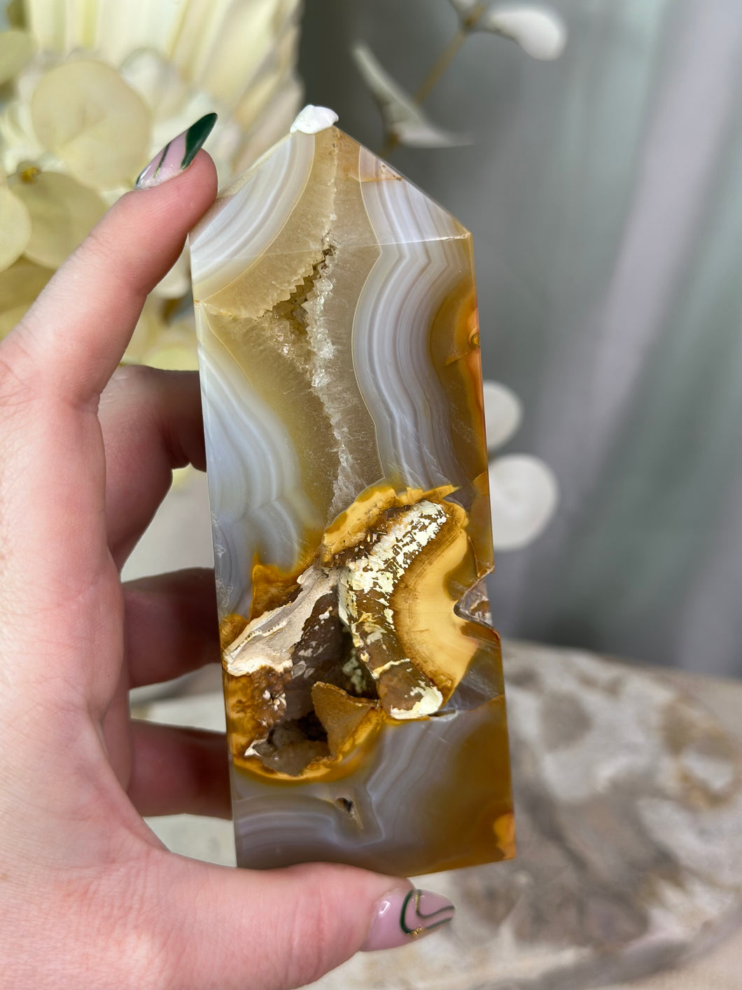 Druzy Agate Tower #55