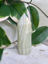 Load image into Gallery viewer, Imperfect Green Banded Calcite Tower #12
