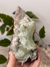 Load image into Gallery viewer, Pinky ~ Green Apophyllite Cut Base # 140
